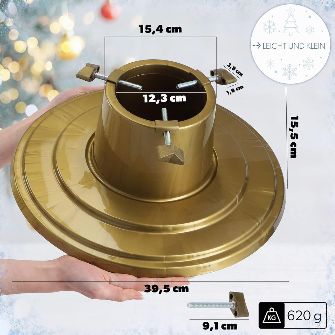 KADAX Weihnachtsbaumständer, Christbaumständer mit Wasserbehälter, Tannenbaumständer für einen echte