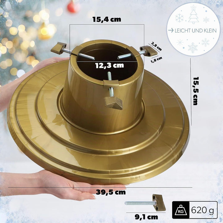 KADAX Weihnachtsbaumständer, Christbaumständer mit Wasserbehälter, Tannenbaumständer für einen echte