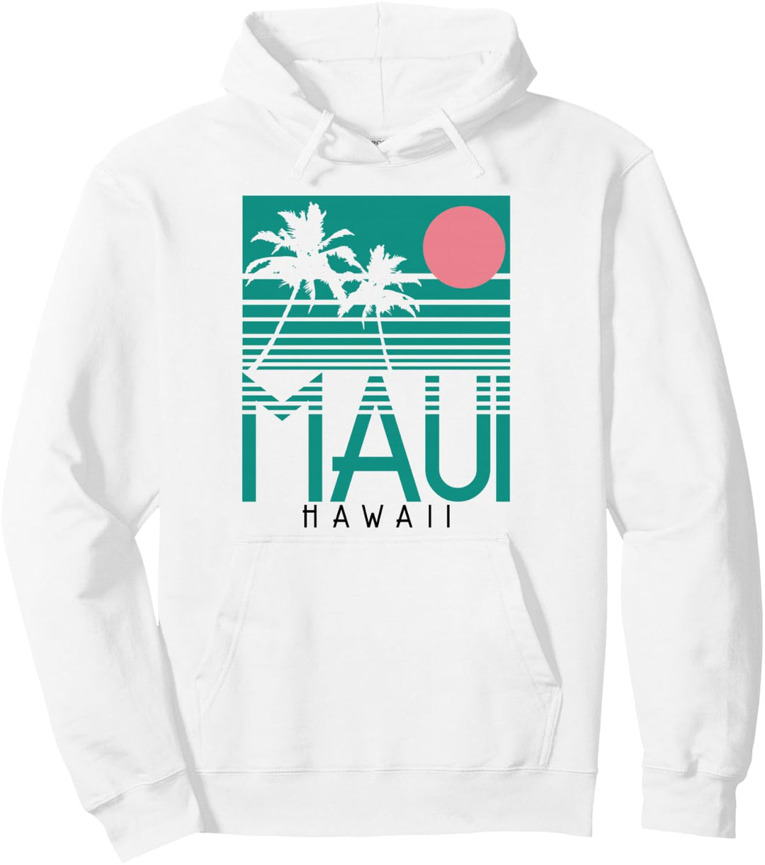 Maui Hawaii Palmen Surf Vintage Retro Hawaii Inseln Pullover Hoodie