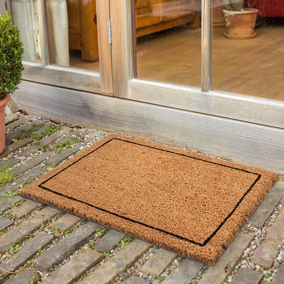 Carpido Fussmatte Kokos Rahmen Design – Sauberlauf 40x60 cm 2er Set – Türmatte Innen Bereich – antib