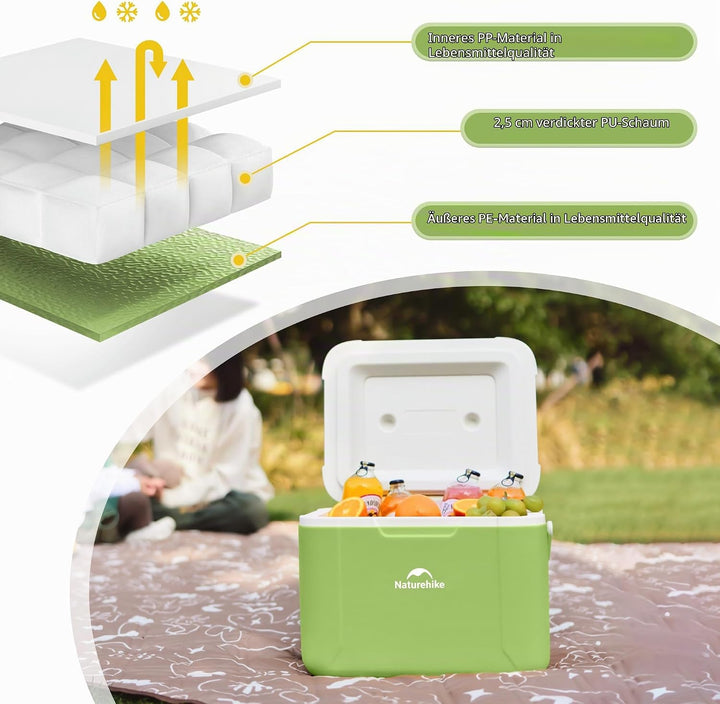 Naturehike Kühlbox 5 Liter/18 Liter Thermobox hochwertige PU Isolierbox 48 Std. Kühlleistung Kühltas
