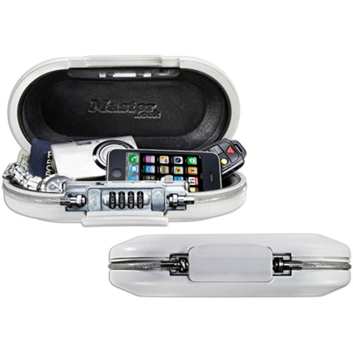 MASTER LOCK Tragbarer Tresor [Zahlenschloss] [mit Kabel] [Weiss] 5900EURDWHT – Sichern Sie Ihre Wert