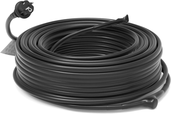 HEATIT JHSF 24m Vormontierte Selbstregulierendes Rohr Heizkabel mit Thermostat 24 Meter, 24 Meter