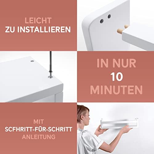 NATURE SUPPLIES Bücherregal Kinder, 3er-Set, Regal Kinderzimmer, Wandregal Kinderzimmer, ideal für B
