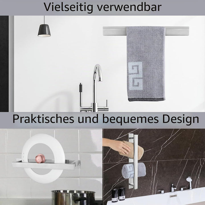Handtuchstange Badezimmer Handtuchhalter Selbstklebend oder Schraubmontage Edelstahl Handtuchstange
