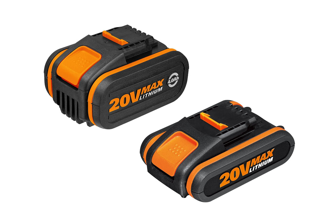 WORX WA3605 PowerShare 20V Li-Ion Akku Set - 1 x 2000mAh Akku (WA3551.1) & 1 x 4000mAh Akku (WA3552)