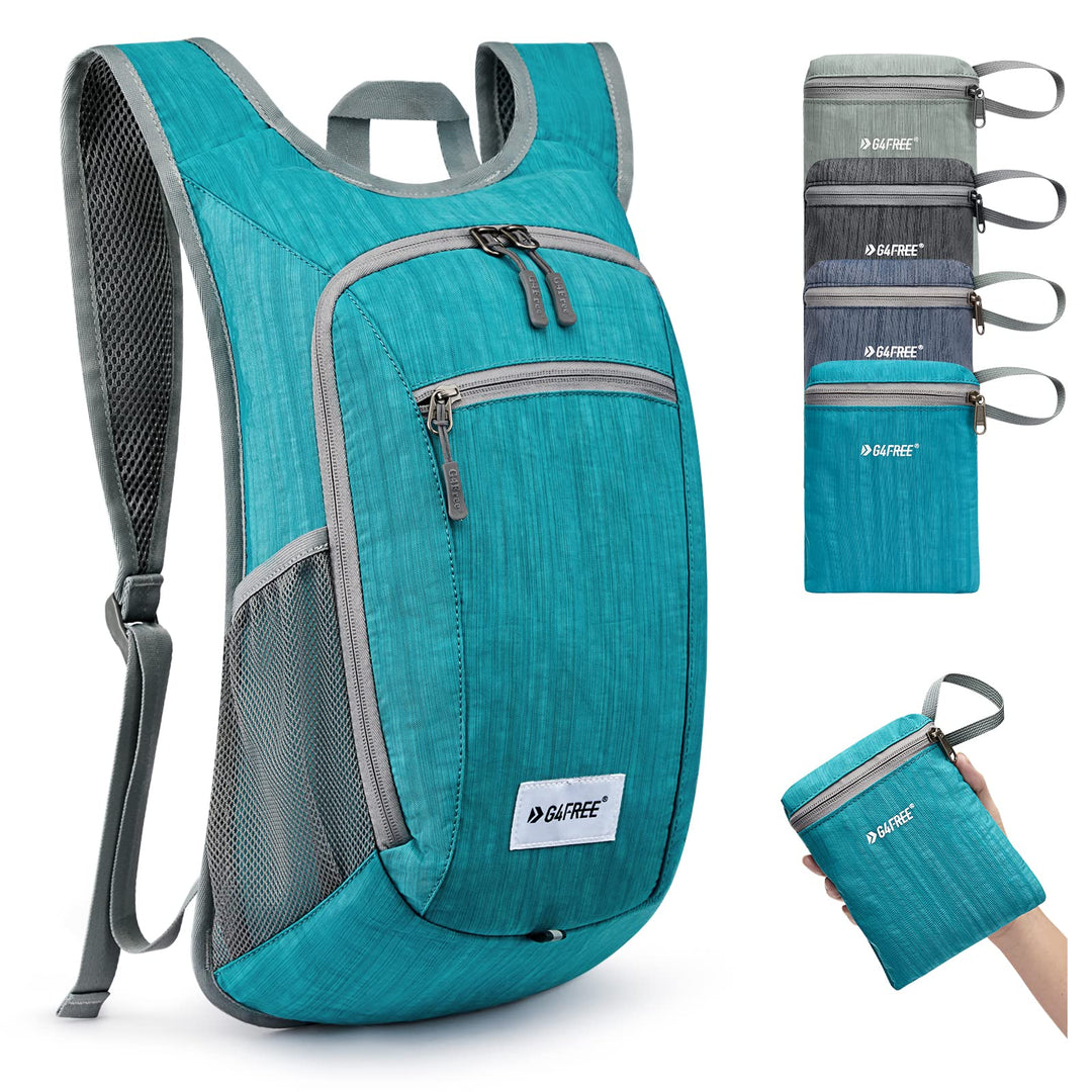 Kleiner Rucksack 10/15/20L Faltbarer Leichter Wanderrucksack Damen Herren, 10Liters
