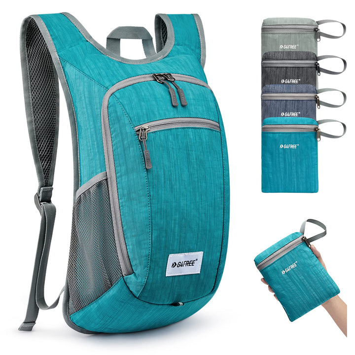 Kleiner Rucksack 10/15/20L Faltbarer Leichter Wanderrucksack Damen Herren, 10Liters