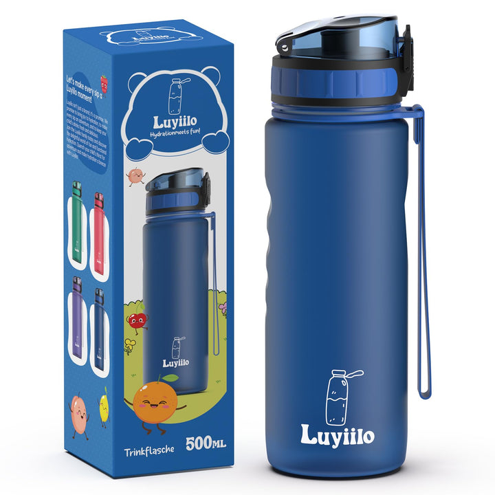 Luyiilo Kinder Trinkflasche Auslaufsicher, Sport Trinkflasche Schule für Wandern & Fitnessstudio, Ko