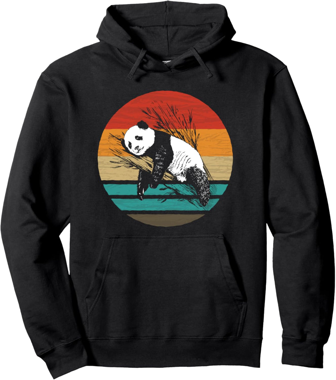Panda Retro Style Vintage Pullover Hoodie