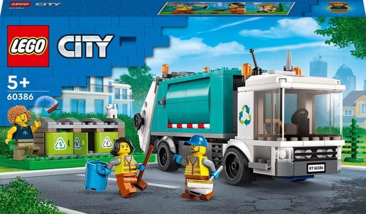 LEGO City Müllabfuhr, Müllwagen Spielzeug mit Mülltonnen für Kinder ab 5 Jahren, Lern- und Sortiersp