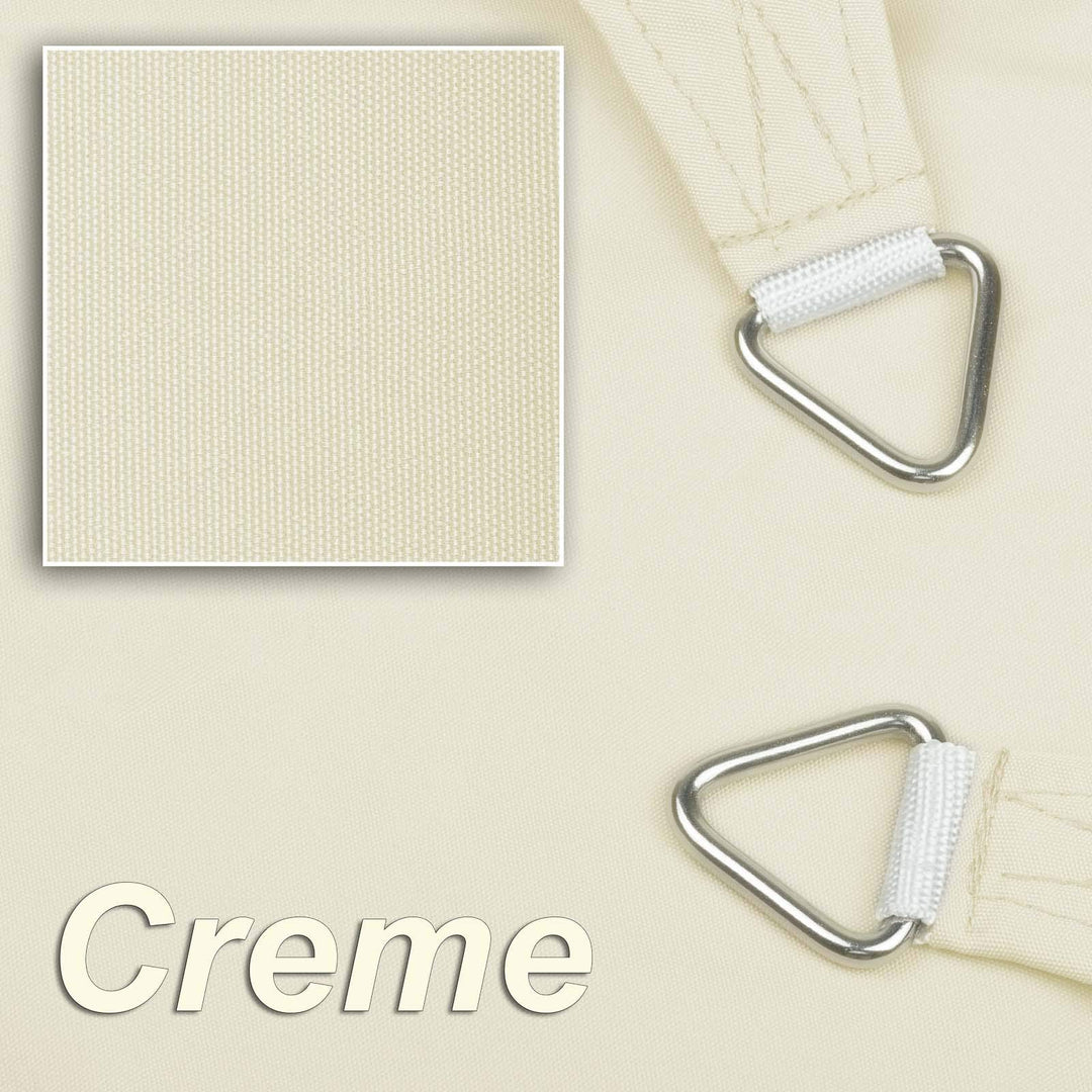 hanSe Sonnensegel quadratisch, Segeltuch Quadrat, 2x2 m in Creme, aus 100% Polyester, wetterbeständi