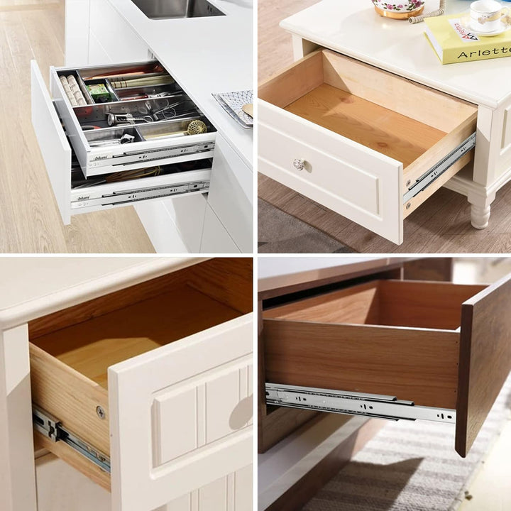 Ansobea Schubladenschienen 650mm, Kugelführungen mit 45 kg Tragkraft Vollauszüge, Schubladenauszug T