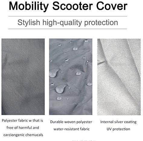 TOTMOX Mobility Scooter Cover – Scooter Storage Covers Protective Cover to Prevent Rain, Sun UV, Fit