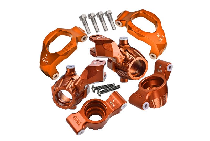 Aluminium 7075 Front C-Hubs & Front Steering Blocks & Rear Stub Axle Carriers Set for Traxxas 1:10 4