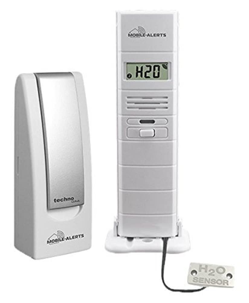 Technoline MA 10350 + Gateway 2 in 1: Wassermelder und Thermo-Hygro Sensor, Weiss, 3.8x2.1x12.8 cm