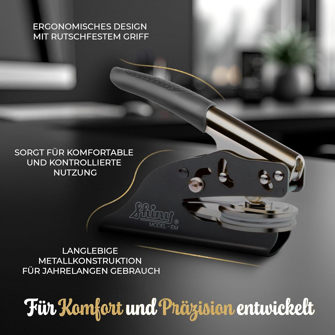 JUST REFINE® Prägestempel Personalisiert – Initialen Prägezange für Papier: Ideal für Geschenke & Ei