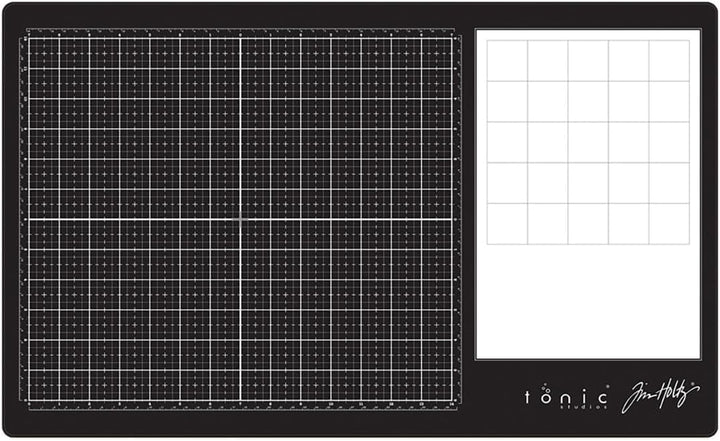 Tim Holtz Glas-Medienunterlage, Schwarz 14 x 23 inches, 14 x 23 inches