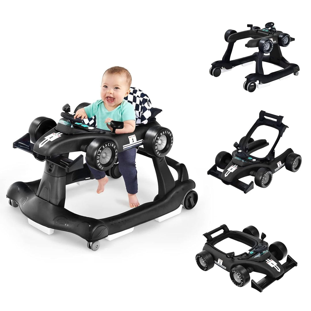FANTASK 4 in 1 Lauflernhilfe, Lauflernwagen klappbar mit einstellbarer Höhe & Geschwindigkeit, Baby