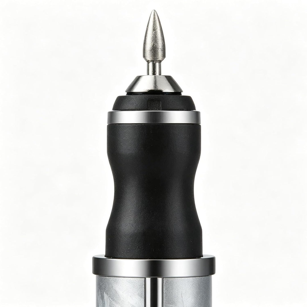 Nagelschleifer mit Aufsätzen 4-Gang wiederaufladbarer Pediküre-Trimmer Grau, Grau