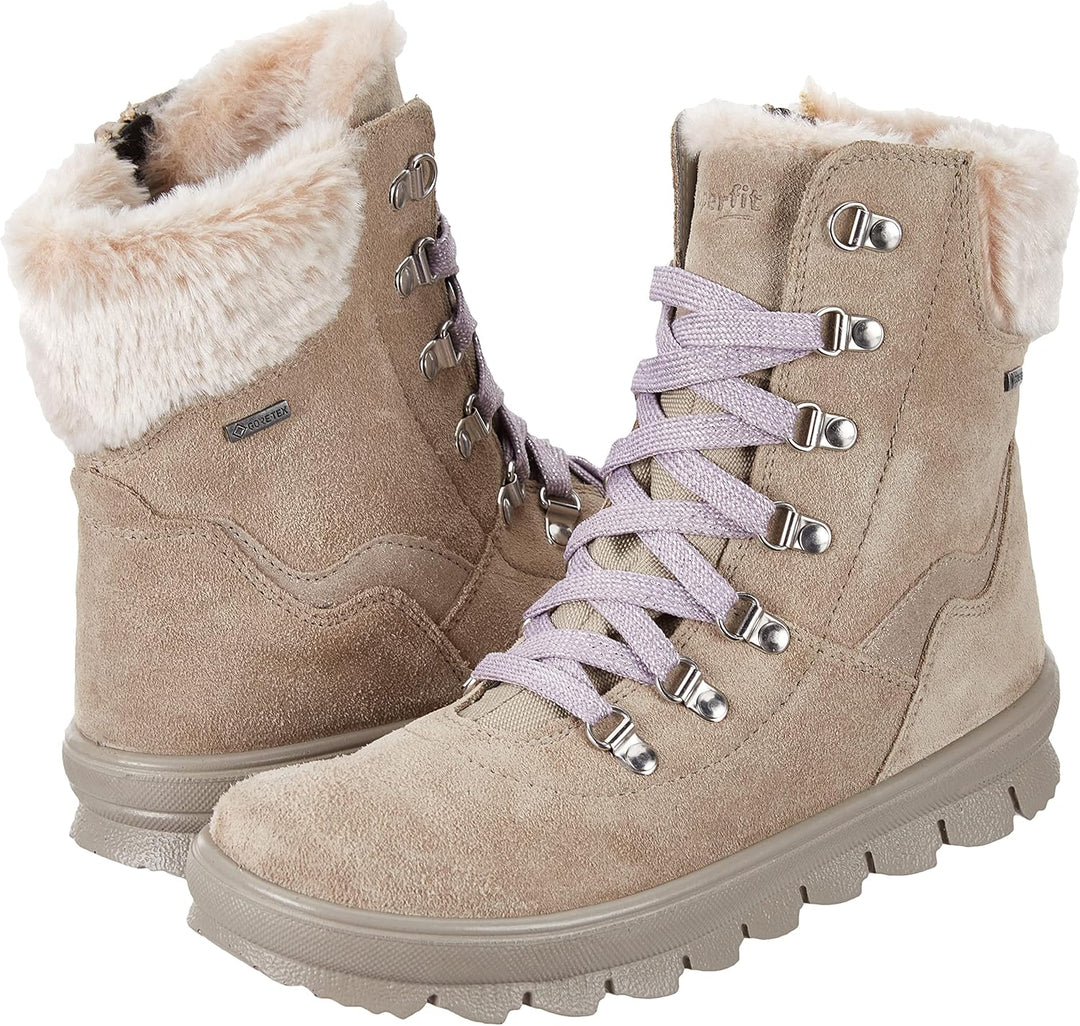 Superfit Mädchen Flavia Warm Gefütterte Gore-tex Schneestiefel 27 EU Beige Lila 4000