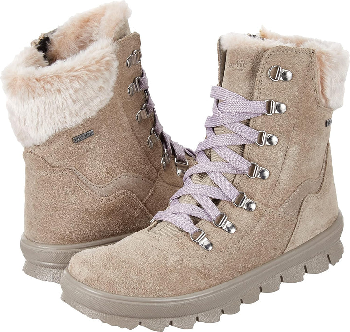 Superfit Mädchen Flavia Warm Gefütterte Gore-tex Schneestiefel 27 EU Beige Lila 4000