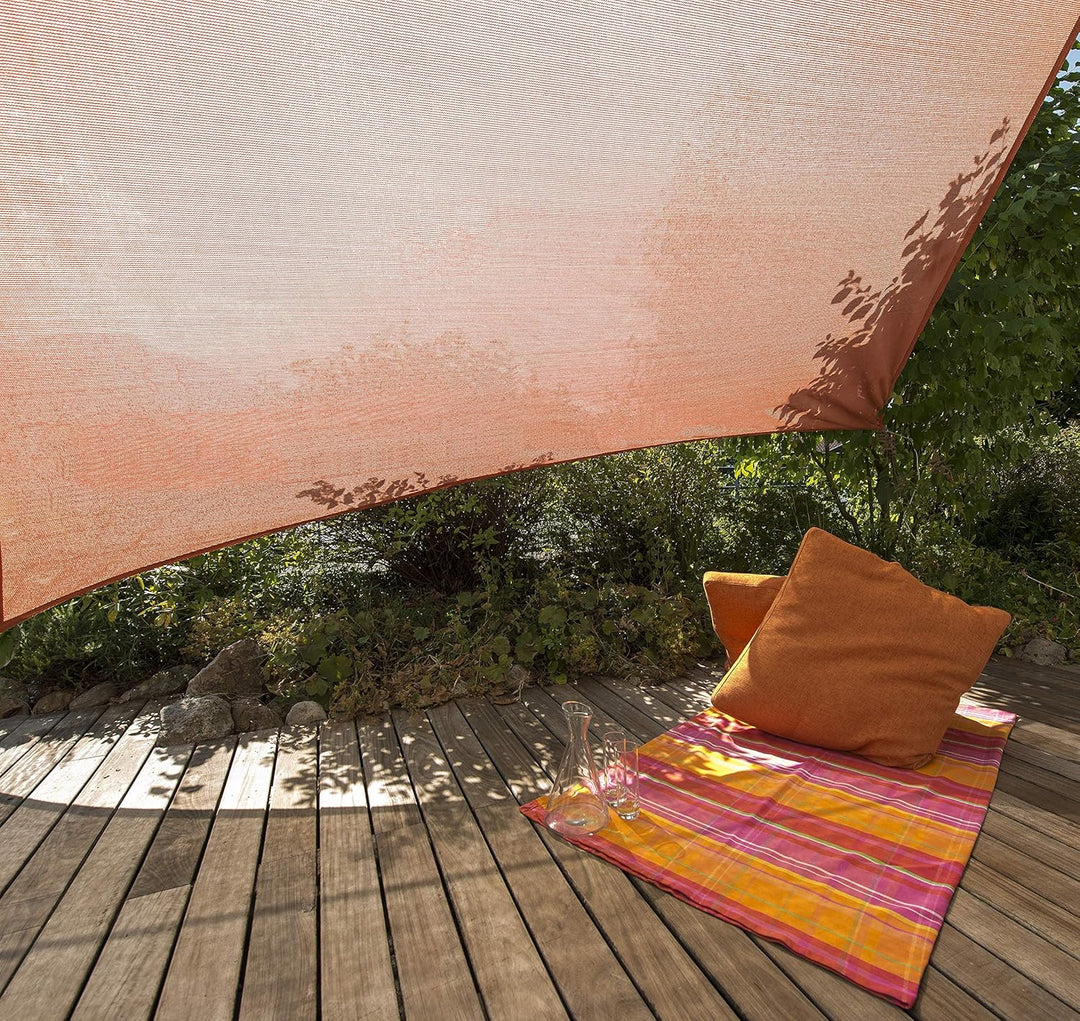 Windhager Sunsail Adria Quadrat Terracotta, Sonnensegel, Sonnenschutz, UV-Schutz, witterungsbeständi