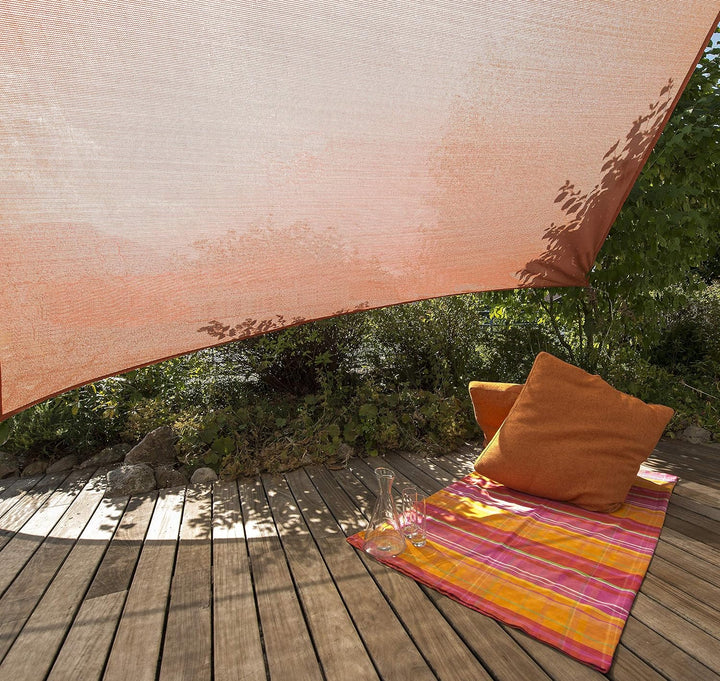 Windhager Sunsail Adria Quadrat Terracotta, Sonnensegel, Sonnenschutz, UV-Schutz, witterungsbeständi
