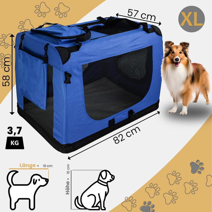 Faltbare Hundebox Transporttasche Transportbox Auto für Katze Hunde Grosse Kleine Box Bag Bed Decke