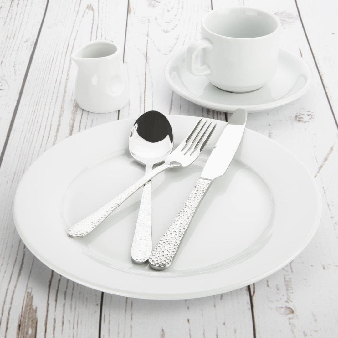 Olympia Whiteware Serviceteller mit breitem Rand, 250 mm, Porzellan, innovativ, 12 Stück