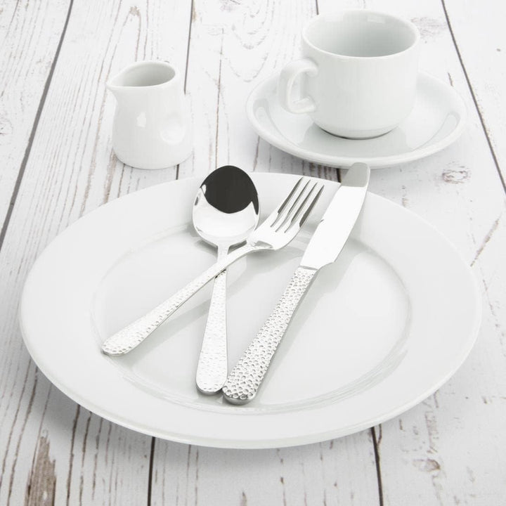 Olympia Whiteware Serviceteller mit breitem Rand, 250 mm, Porzellan, innovativ, 12 Stück