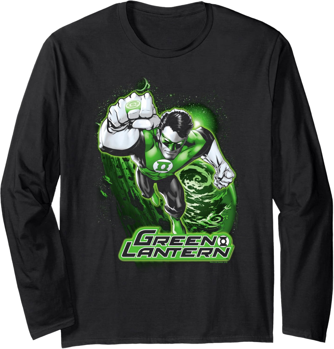 Green Lantern Green & Gray Langarmshirt