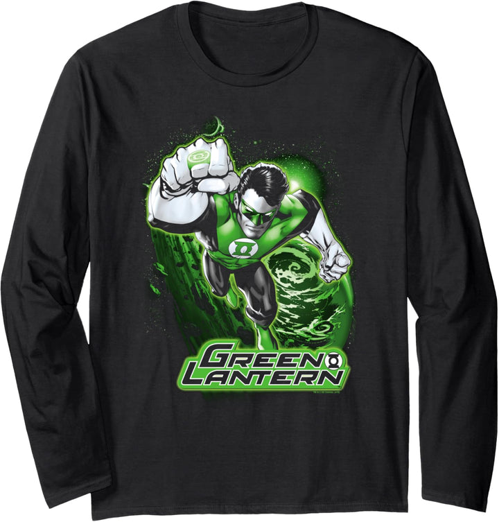 Green Lantern Green & Gray Langarmshirt