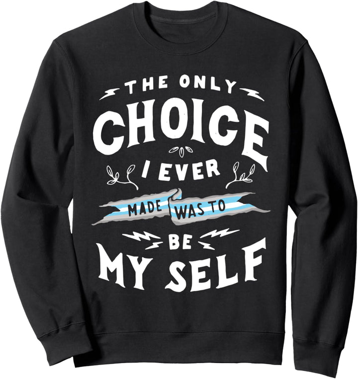 Only Choice To Be Myself Demiboy Retro LGBTQ Pride Flag Sweatshirt