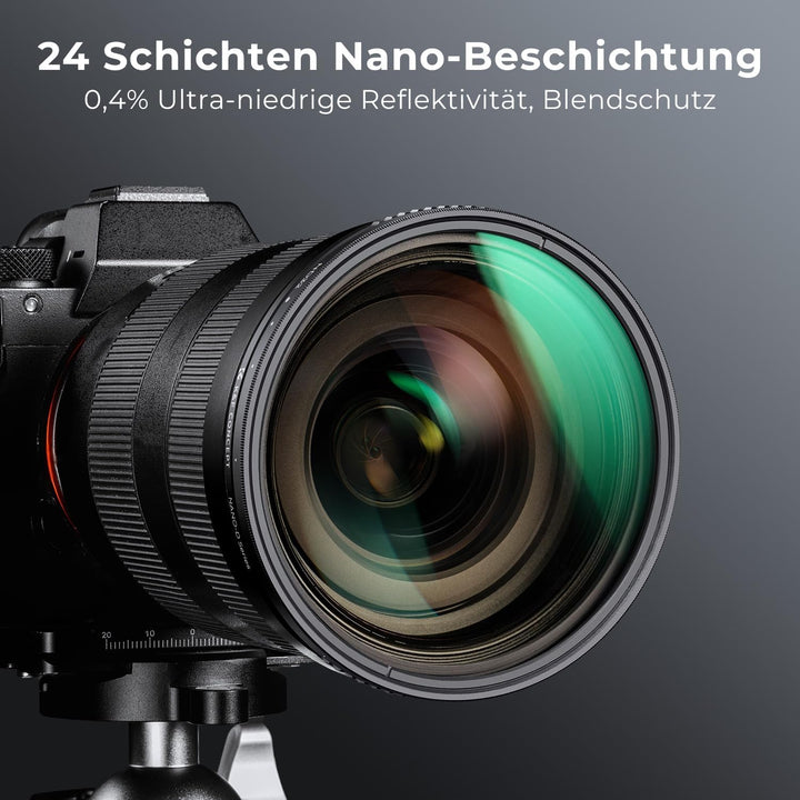 K&F CONCEPT Nano-D Serie ND Filter 58mm Variabler Graufilter ND2-32 (1-5 Blendenstufen), 58mm