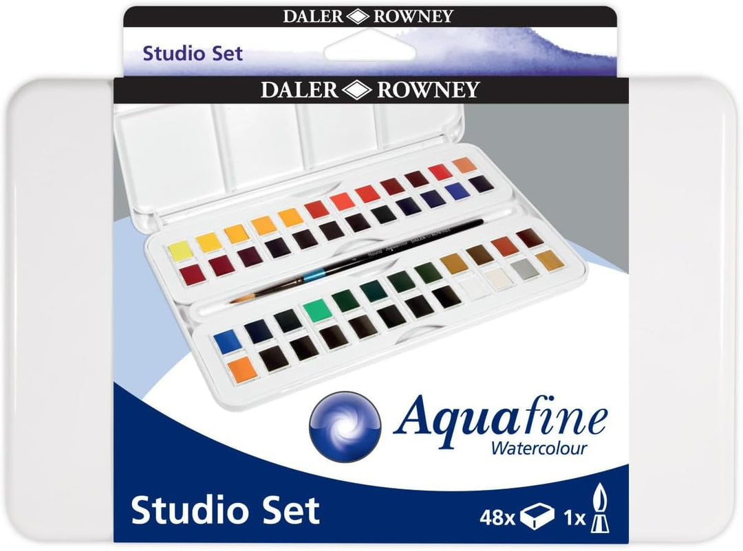 Daler Rowney Aquafine Set 48 Halbschuhe Mehrfarbig, D131900201, bunt