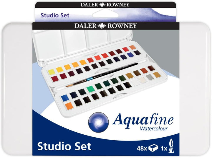 Daler Rowney Aquafine Set 48 Halbschuhe Mehrfarbig, D131900201, bunt