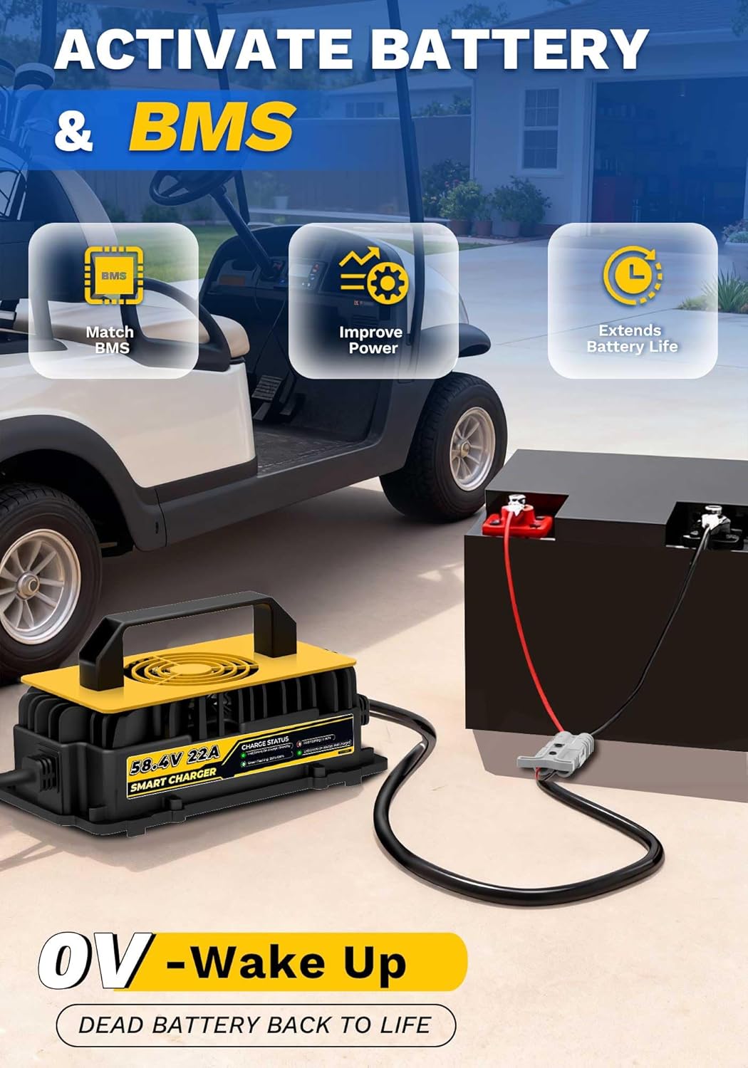 58,4V 22A LiFePO4 Lithium Batterie Ladegerät für 48V(51,2V) Lithium Eisenphosphat, Ladegerät für Lit