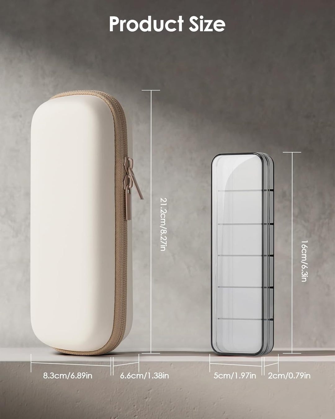 Yinke Harter Reisen Tasche mit Anhangsspeicher Tasche für Hybrid-Elektrotrimmer und -Rasierer, wasse
