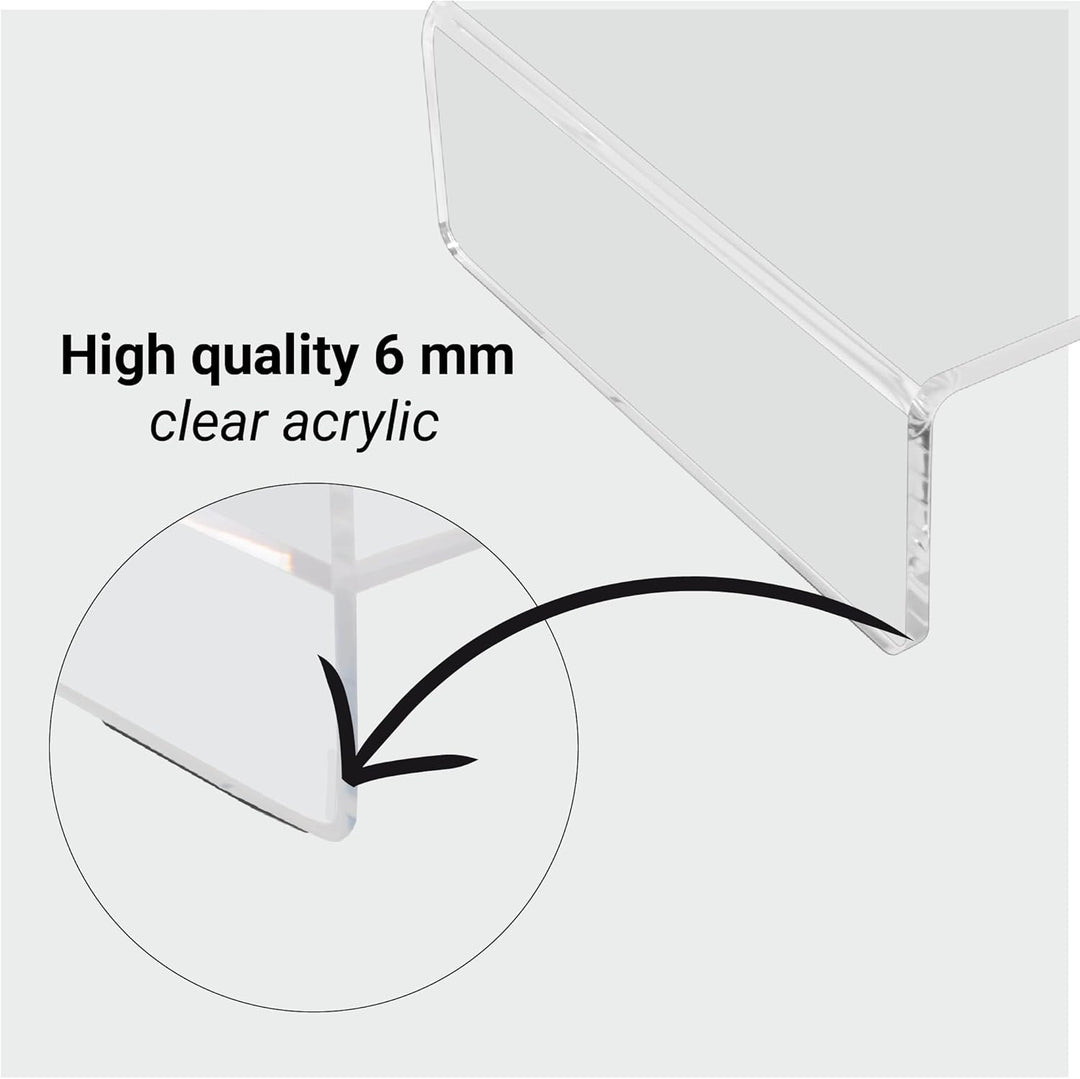 Desq Acryl Monitorständer Höhe 7 cm Dutch Design, 1539, transparent Standard, Standard