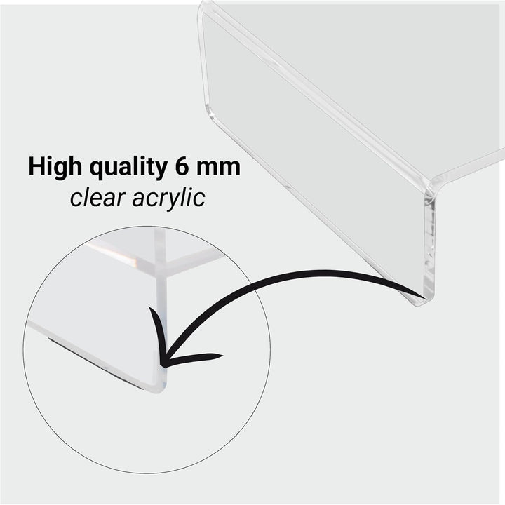 Desq Acryl Monitorständer Höhe 7 cm Dutch Design, 1539, transparent Standard, Standard