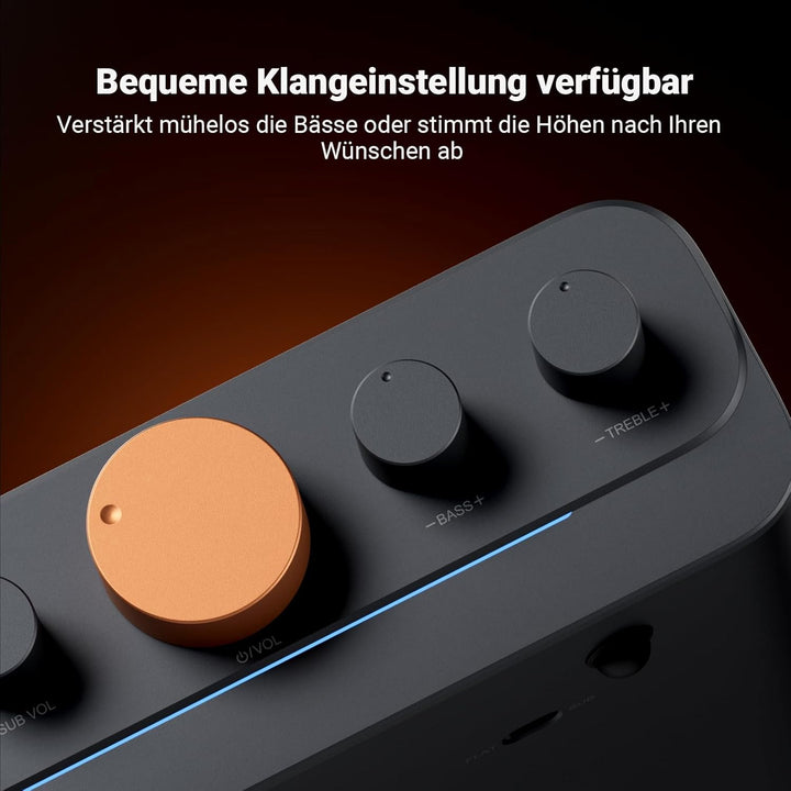 Fosi Audio HT4S Bluetooth Verstärker Hifi Stereo für Aussenlautsprecher, 4 Kanal Verstärker für Bass