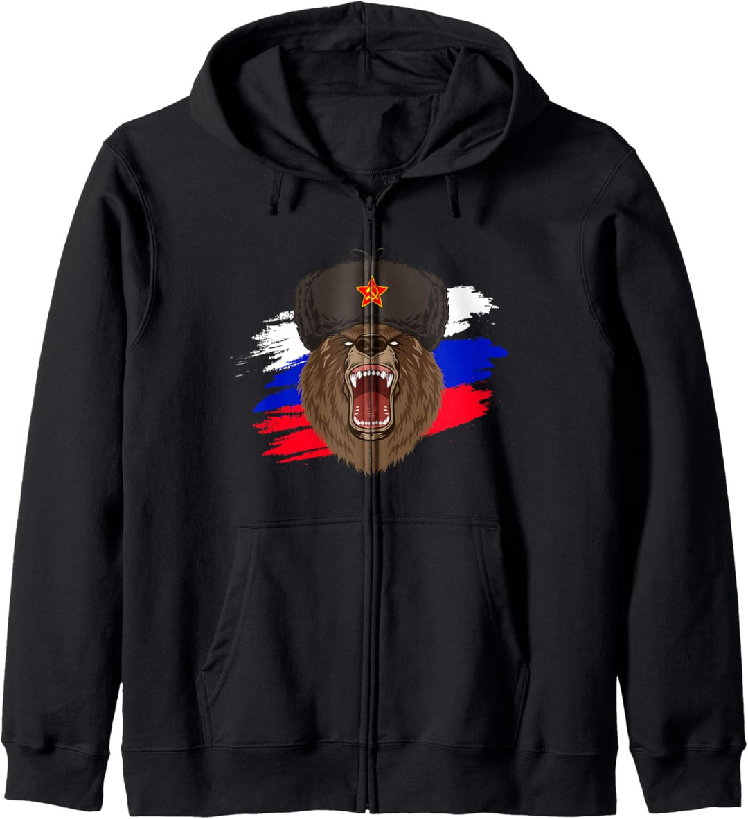 Russische Flagge Russland Russischer Bär Kapuzenjacke