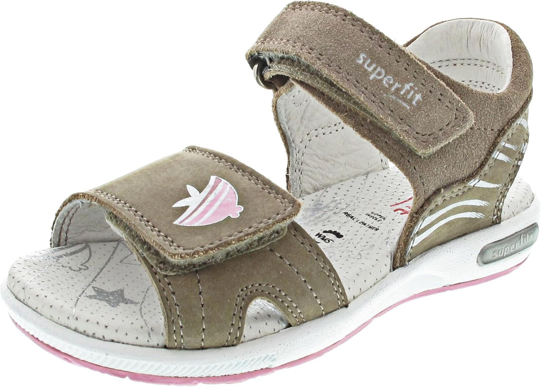 Superfit Mädchen Emily Sandale 25 EU Beige Rosa 4000, 25 EU Beige Rosa 4000