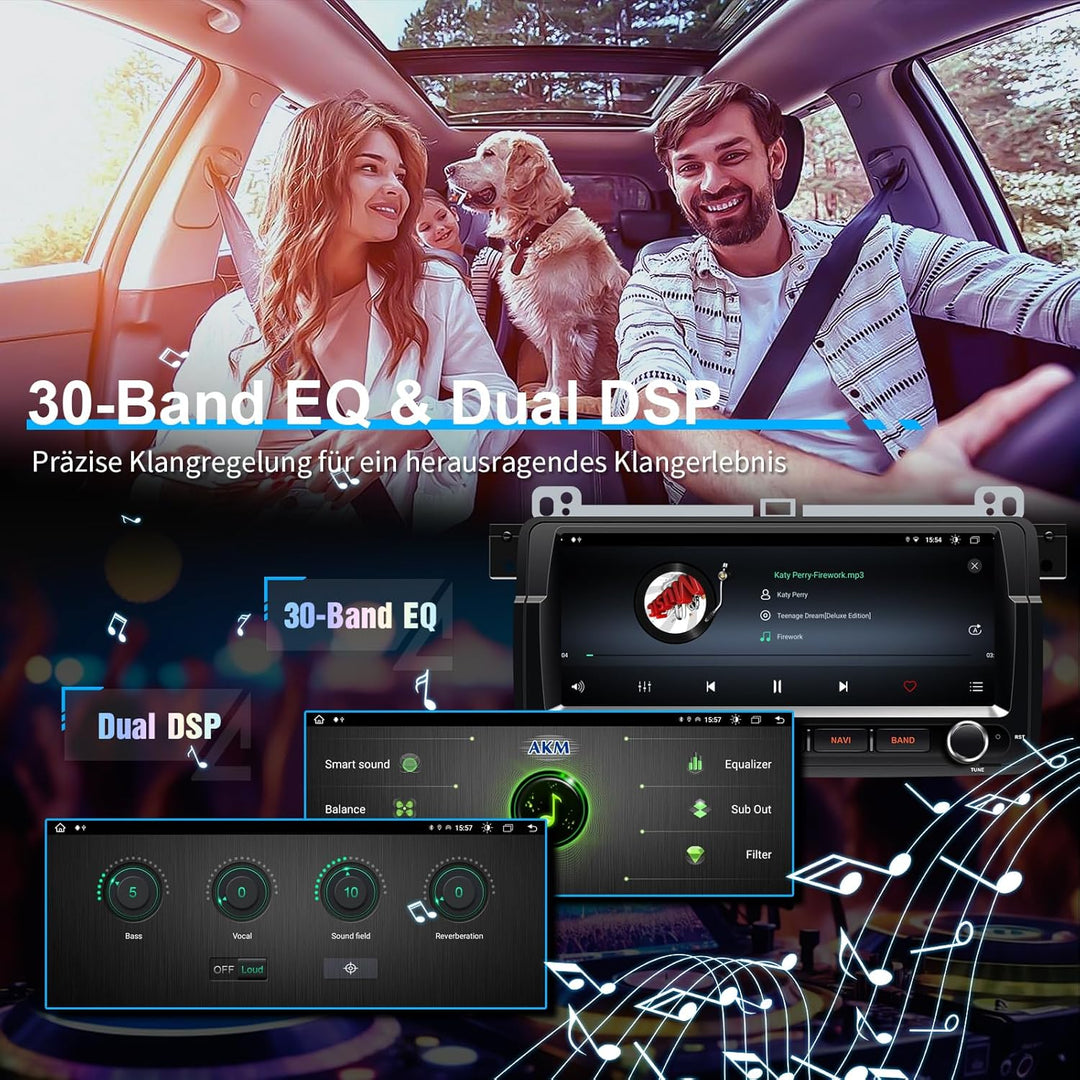 8.8'' Android 14 Car Stereo for BMW E46 M3 / Rover 75 / MG ZT | 1 DIN In-Dash Radio with Wireless Ca