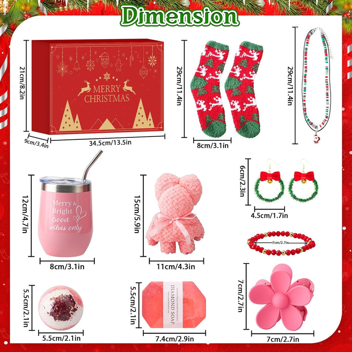 Adventskalender für Frauen 2025 - Weihnachtskalender mit Beauty-Produkten, Schmuck, Accessoires - Pe