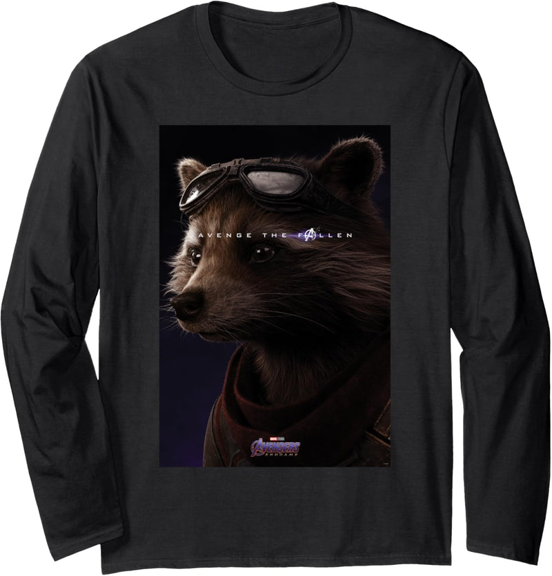 Marvel Avengers Endgame Rocket What Ever It Takes Poster Langarmshirt