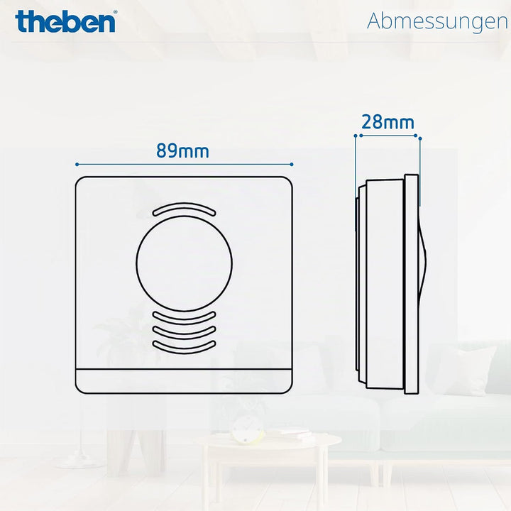 Theben 7169100 AMUN 716 transportabler CO2 Sensor I CO2 Luftgütemonitor I CO2 Melder I System für Üb