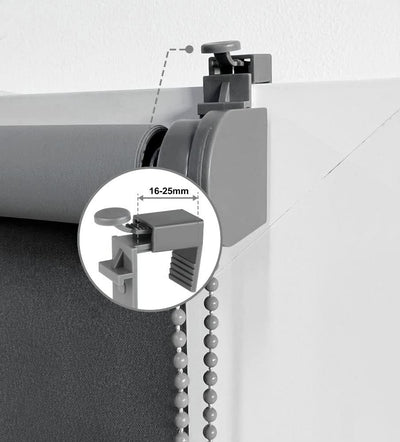 OBdeco Verdunkelungsrollo Thermorollo 40x130cm Grau ohne Bohren mit gleichfarbige Beschichtung Oeko-