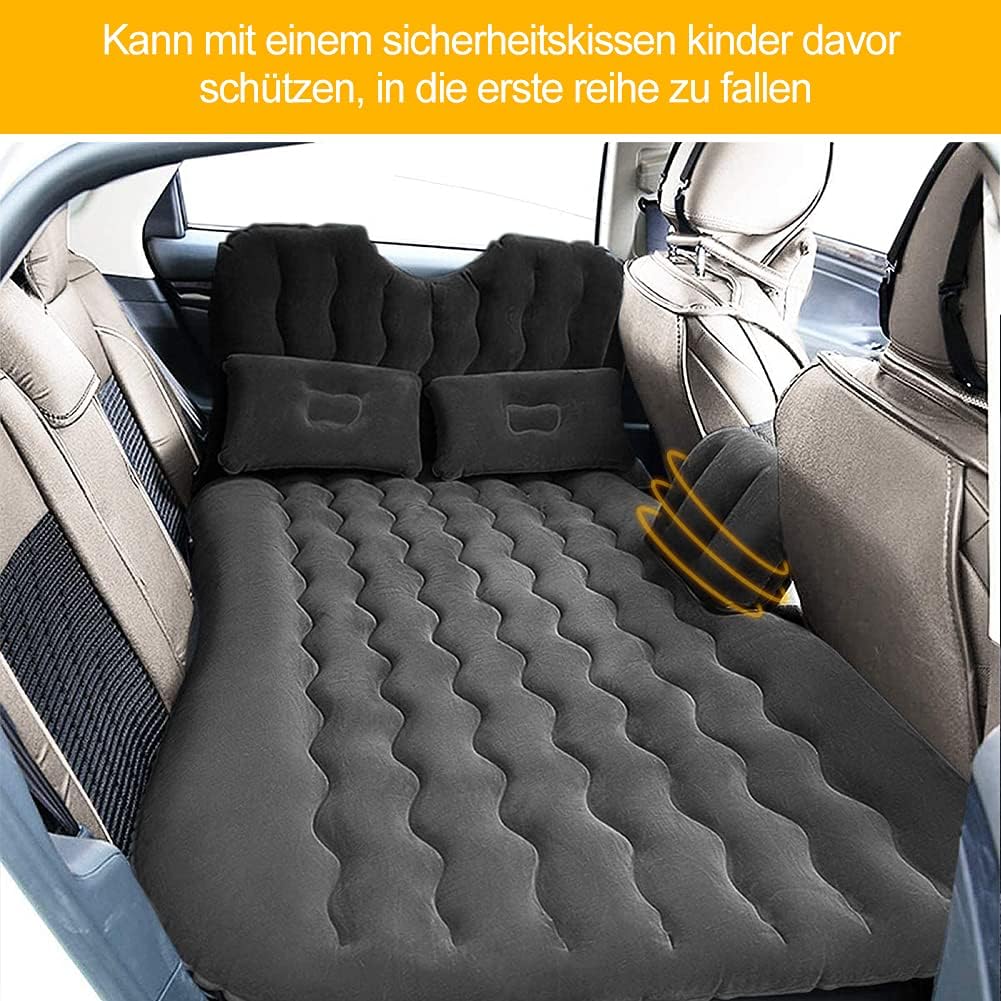 Dioche Aufblasbare Matratze für Auto, Rücksitz, mit Pumpe, Reisematte, für Ruhe, Schlaf, Campingausf